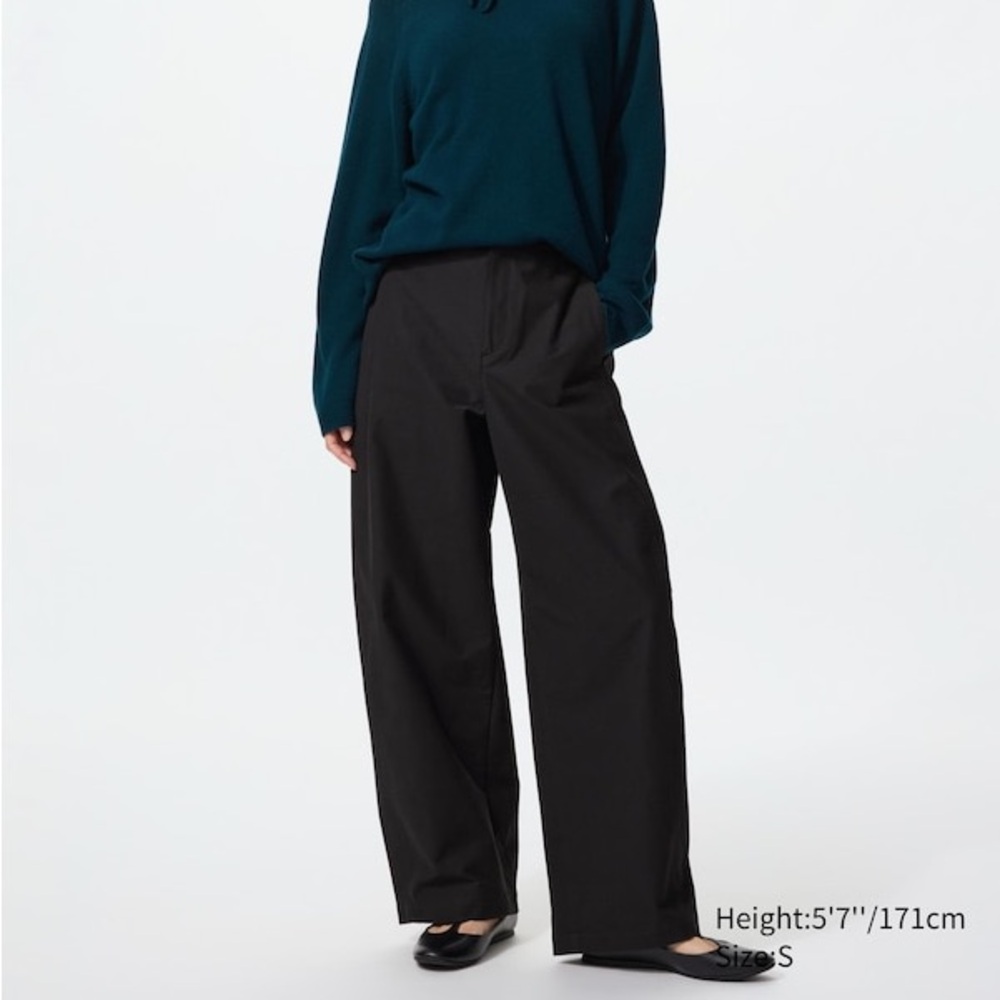 NWOT Uniqlo Jersey Barrel Pants - Black